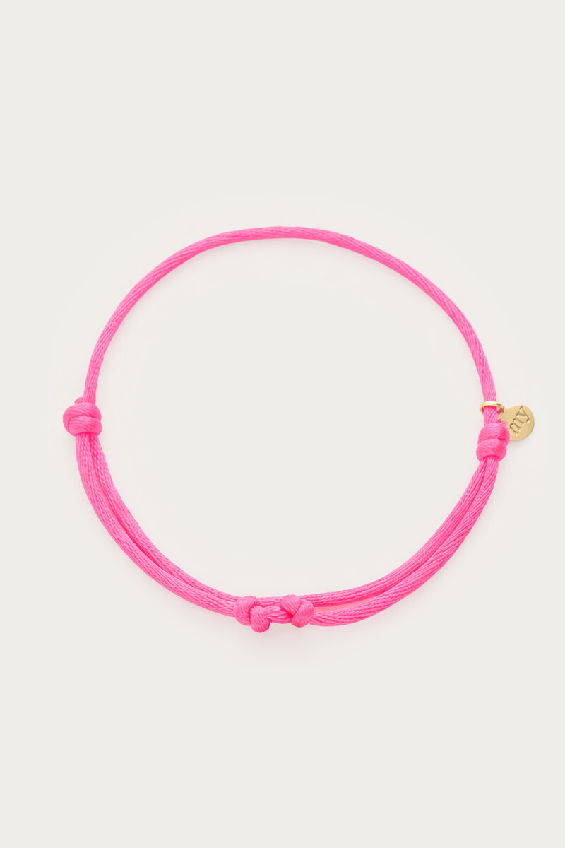 Pink rope bracelet in satin look | My Jewellery