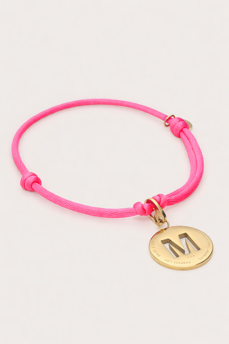 Pink rope bracelet in satin look | My Jewellery