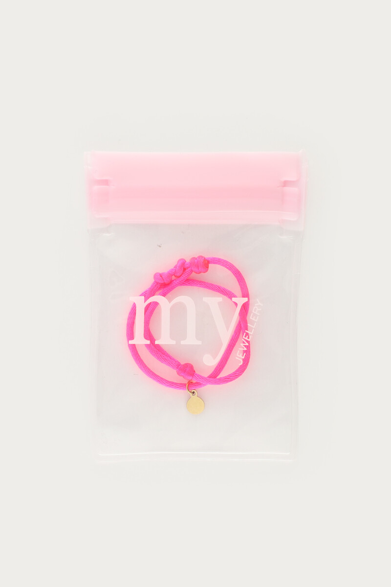 Pink rope bracelet in satin look | My Jewellery