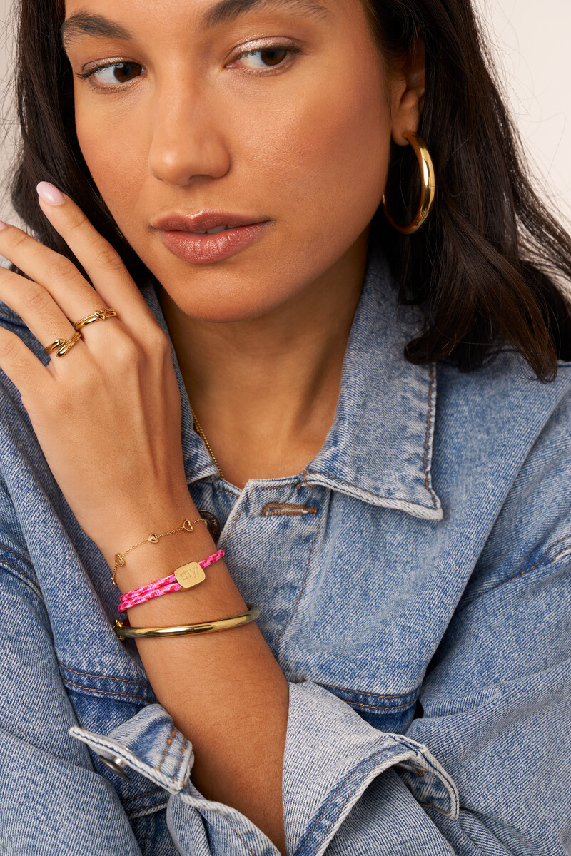 Pink sports bracelet with logo | My Jewellery