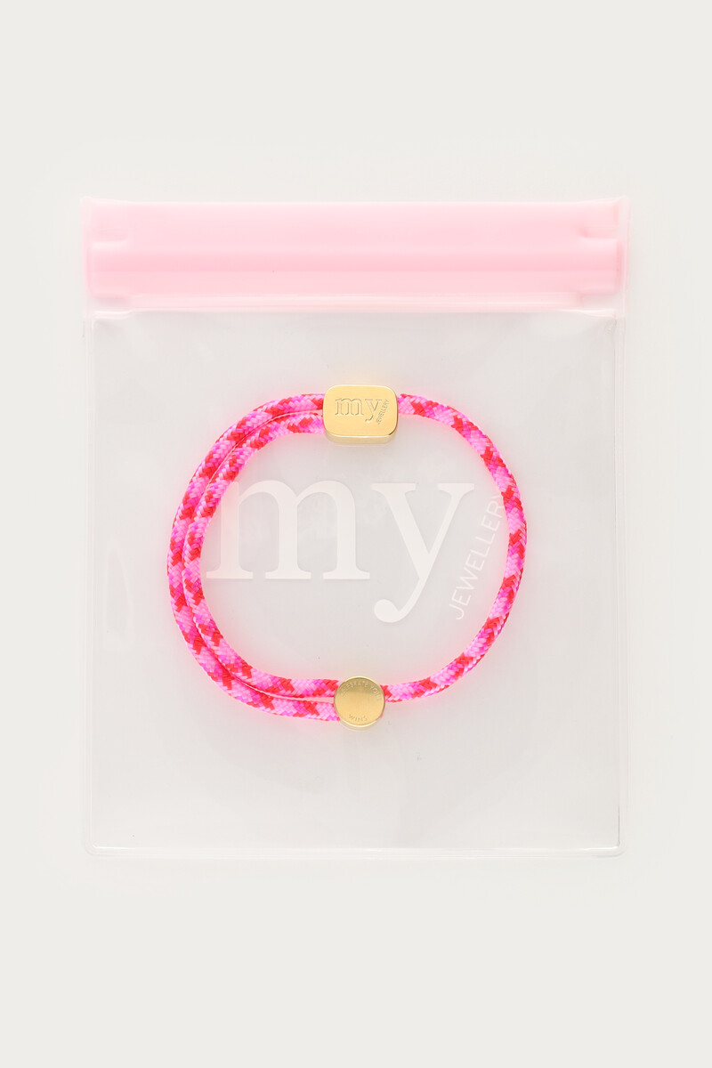 Pink sports bracelet with logo | My Jewellery