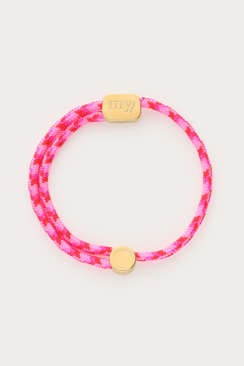 Pink sports bracelet with logo | My Jewellery