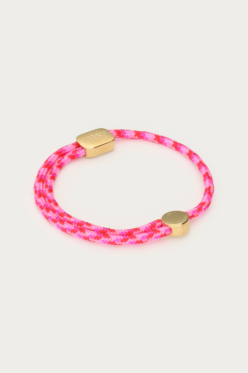 Pink sports bracelet with logo | My Jewellery