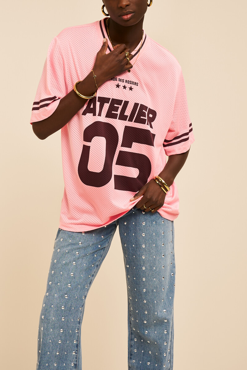 Pink sporty mesh T-shirt | My Jewellery