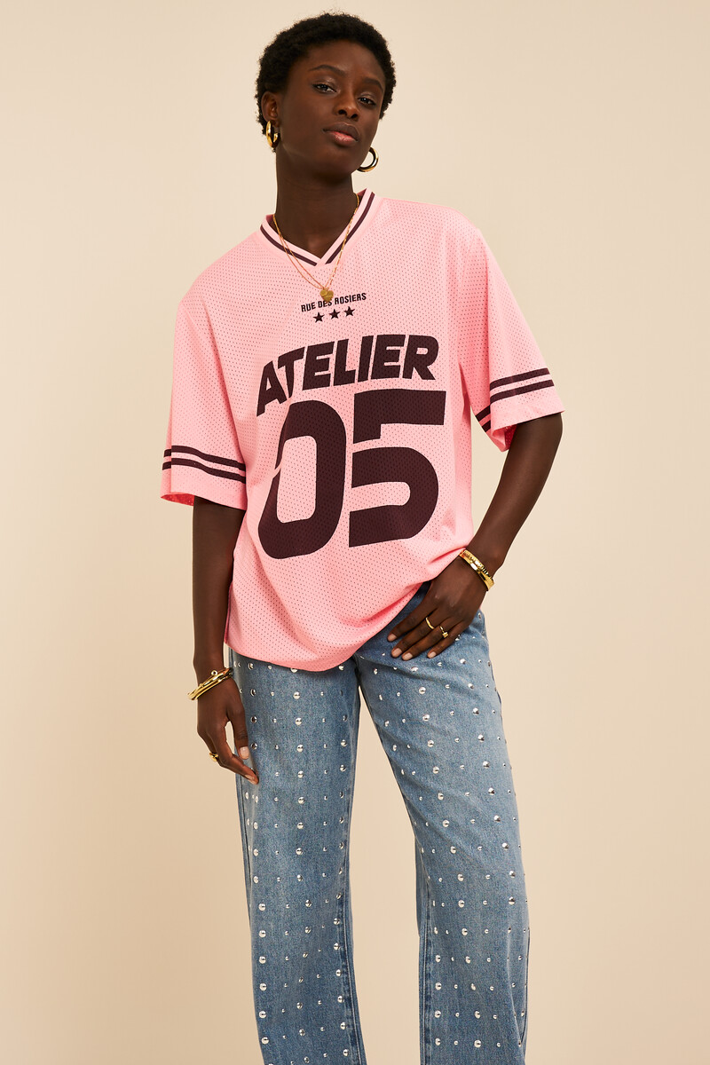 Pink sporty mesh T-shirt | My Jewellery