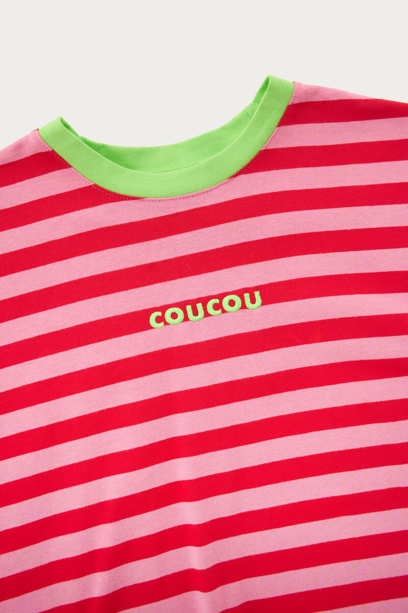 Pink striped long-sleeve T-shirt "CouCou" | My Jewellery