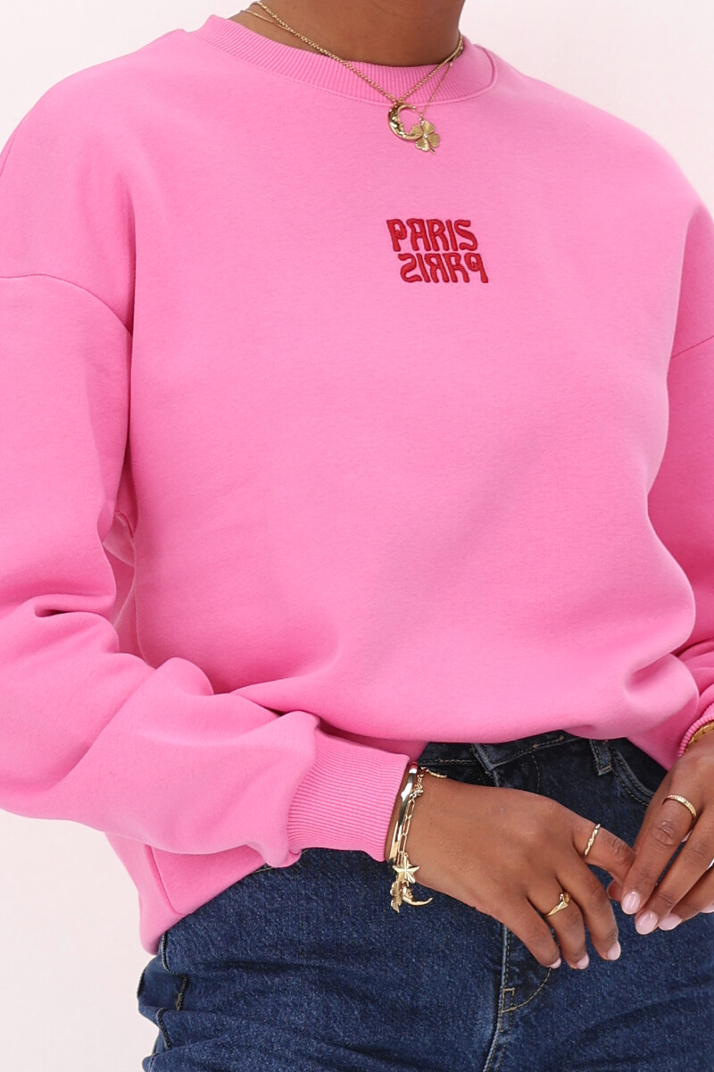 Pink sweatshirt "Paris Paris" | My Jewellery