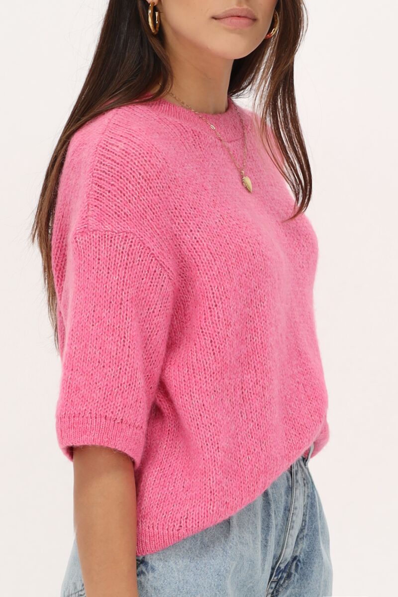 Pink short-sleeved sweater  | My Jewellery