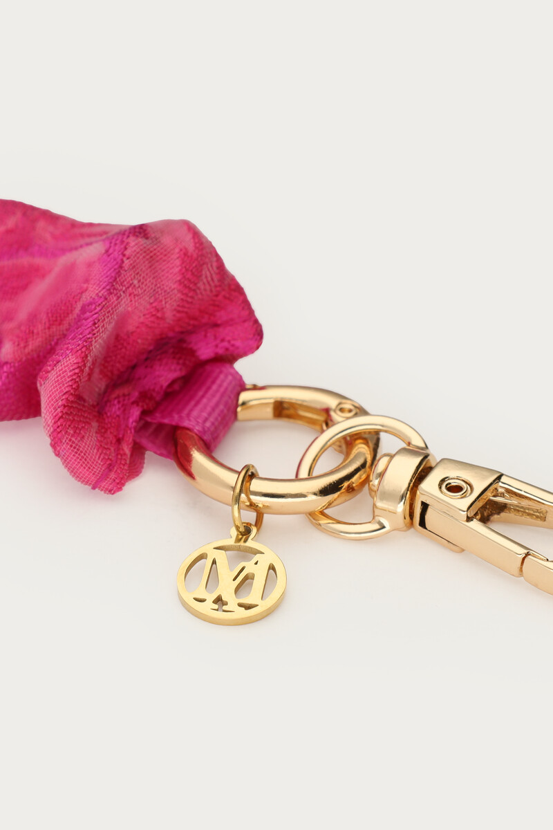 Pink phone cord with ruffle | My Jewellery