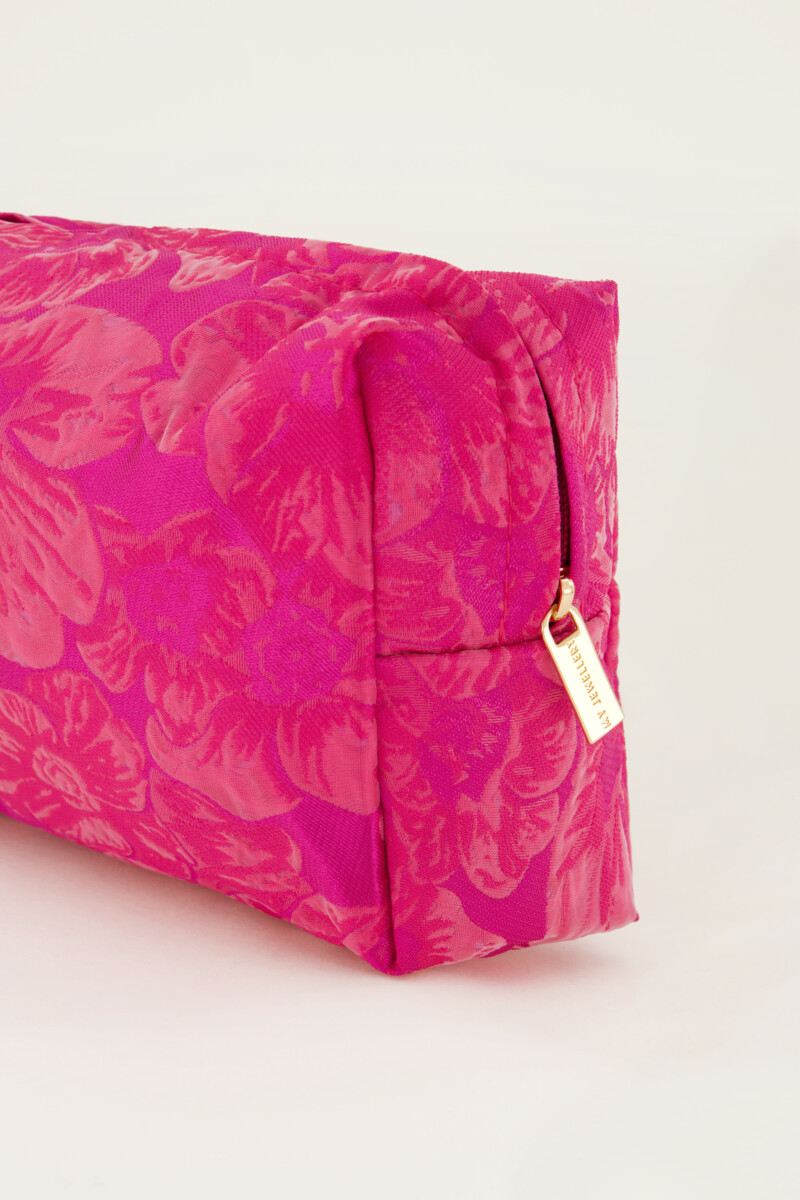 Pink toiletry set with jacquard | My Jewellery