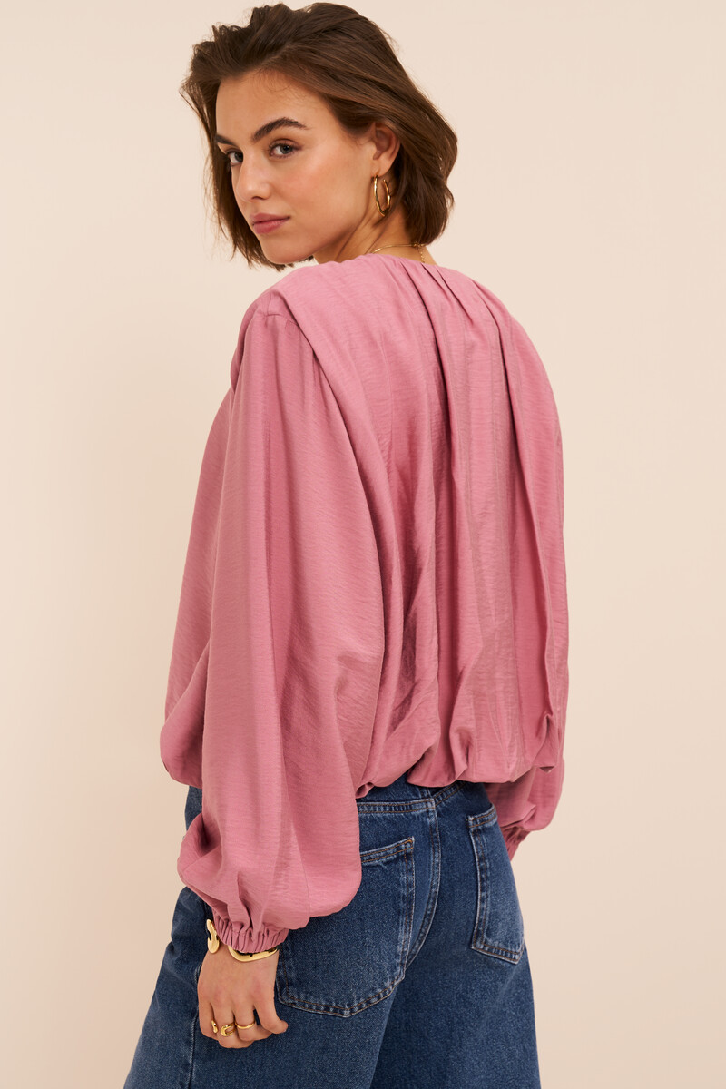Pink top in balloon look with zip | My Jewellery