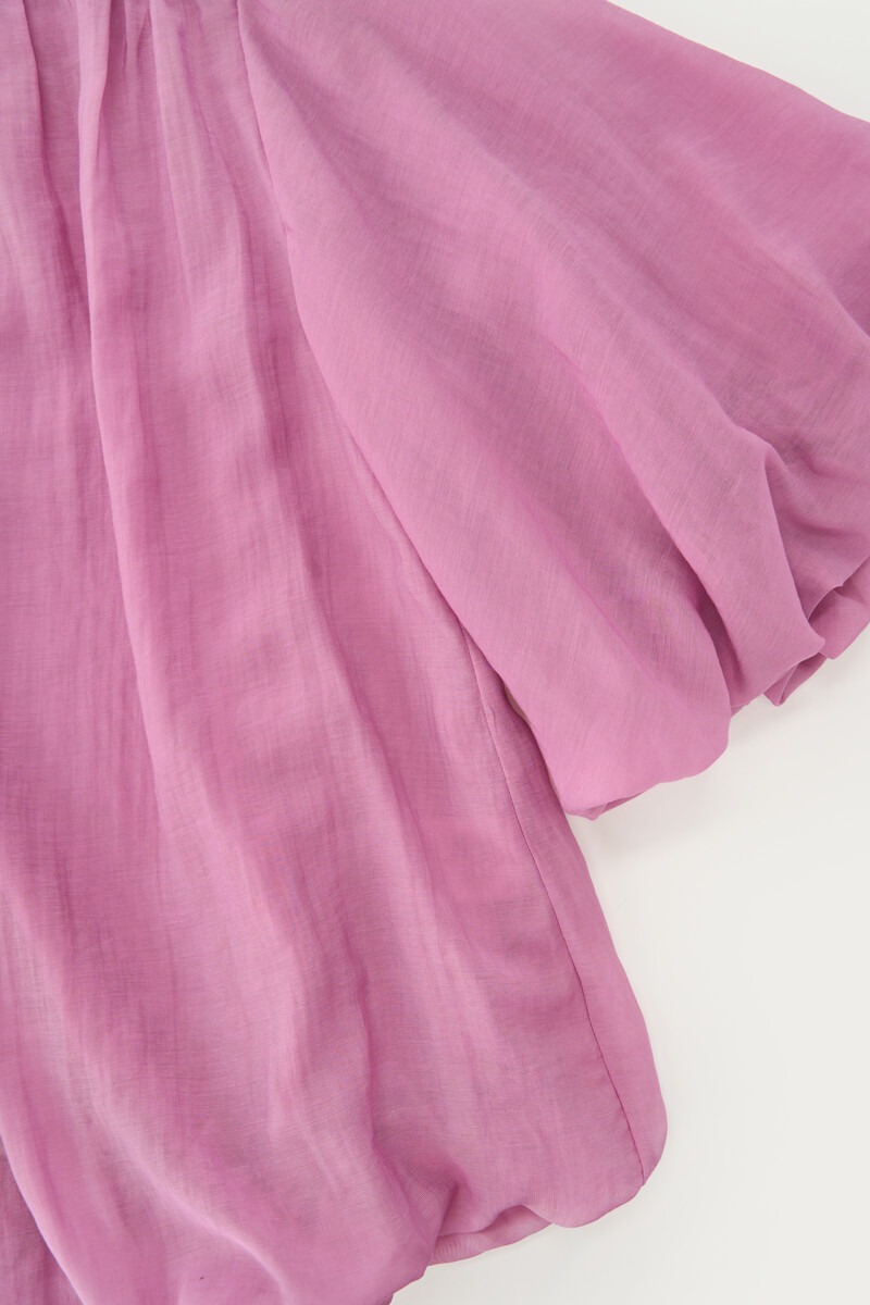 Pink top with short balloon sleeves | My Jewellery