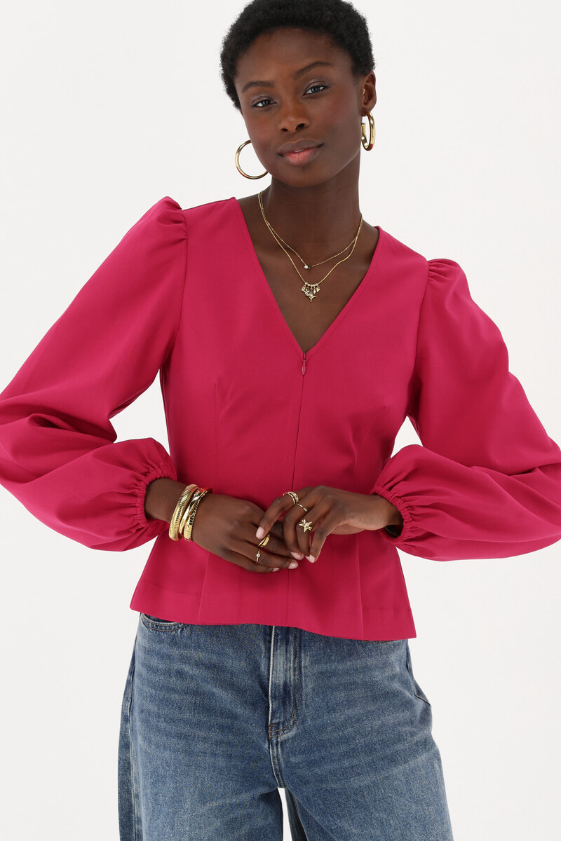 Pink top with zipper | My Jewellery