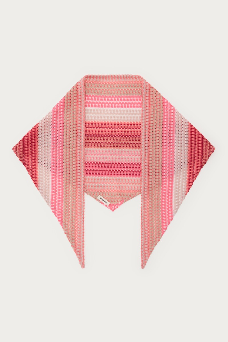 Pink triangle scarf with print | My Jewellery