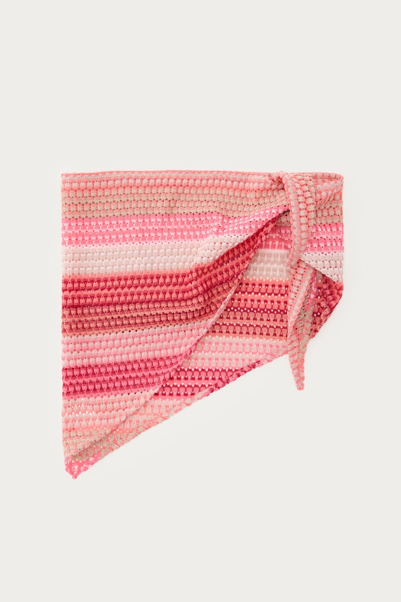 Pink triangle scarf with print | My Jewellery