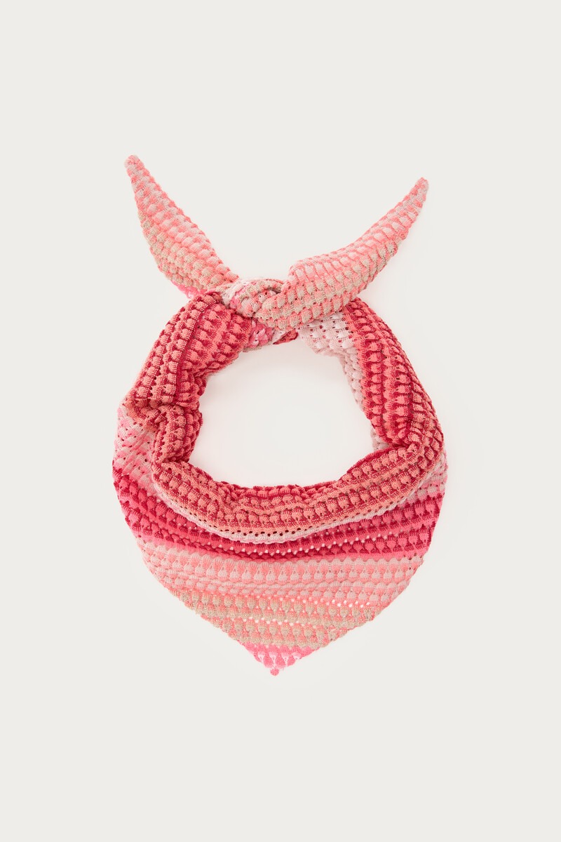 Pink triangle scarf with print | My Jewellery