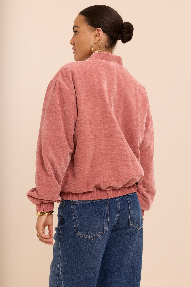Pink velvet padded jacket | My Jewellery