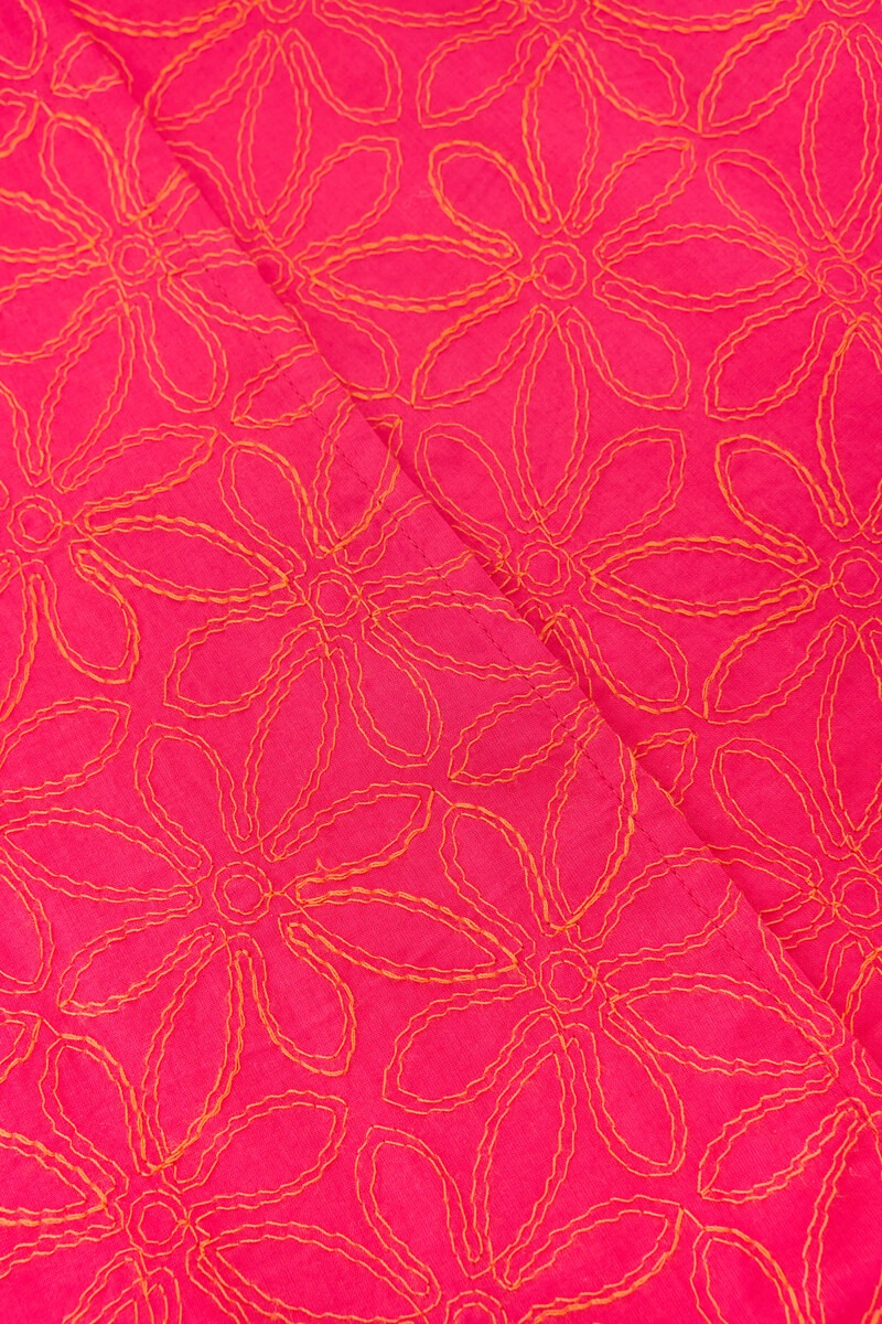 Pink wrap dress with embroidered details | My Jewellery