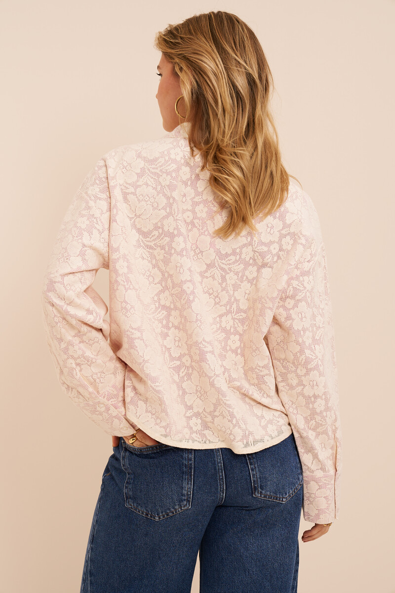 Pink floral lace jacket | My Jewellery