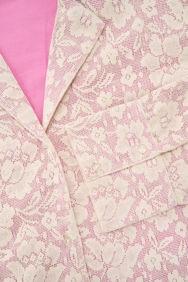 Pink floral lace jacket | My Jewellery