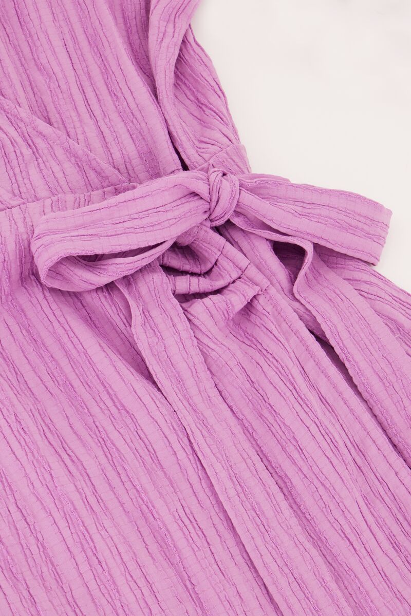 Purple crinkle wrap dress | My Jewellery