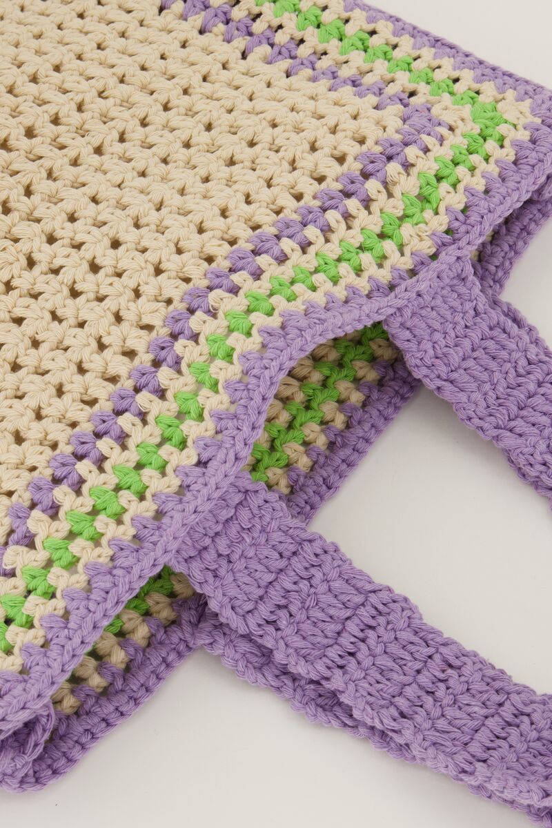 Paarse gehaakte tas ciao bella