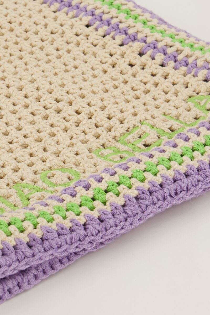 Paarse gehaakte tas ciao bella 