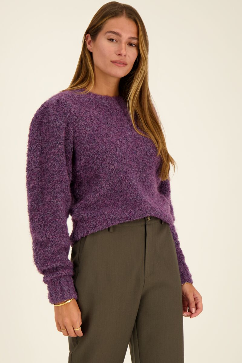 Trui met knopen op schouder on sale