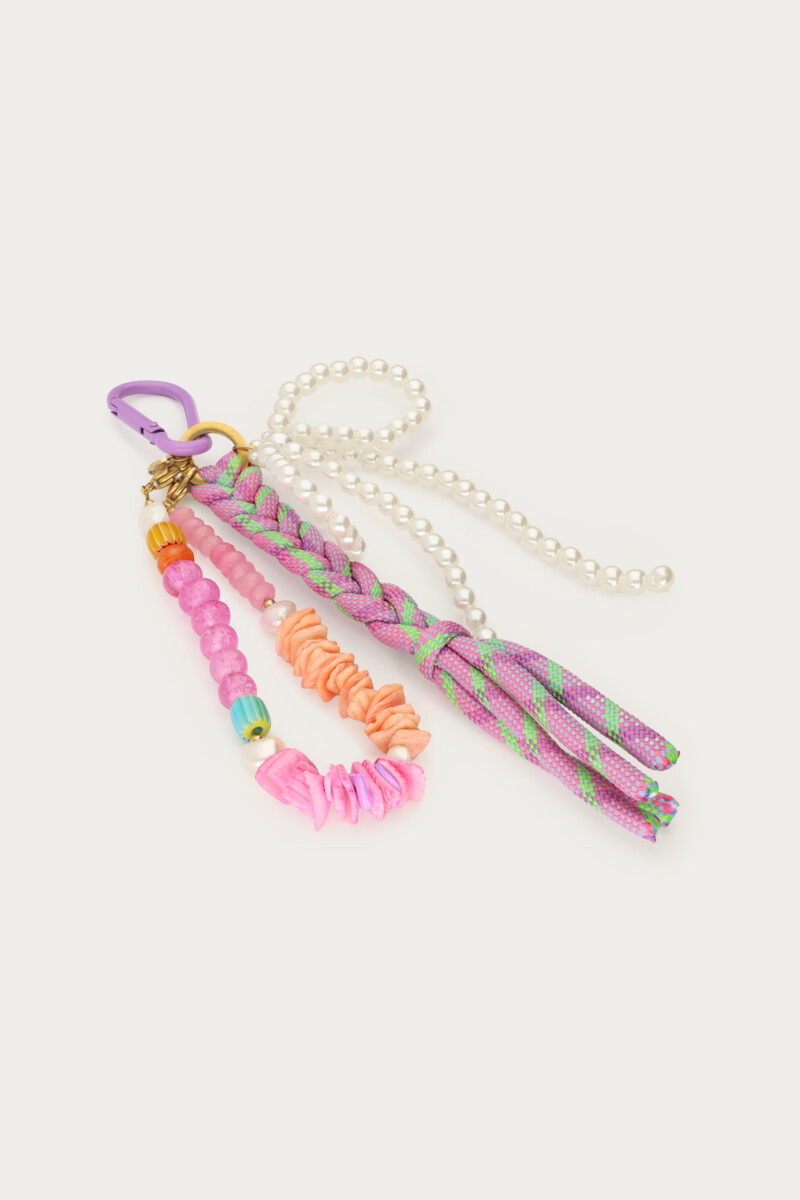 Purple key ring with beads | My Jewellery