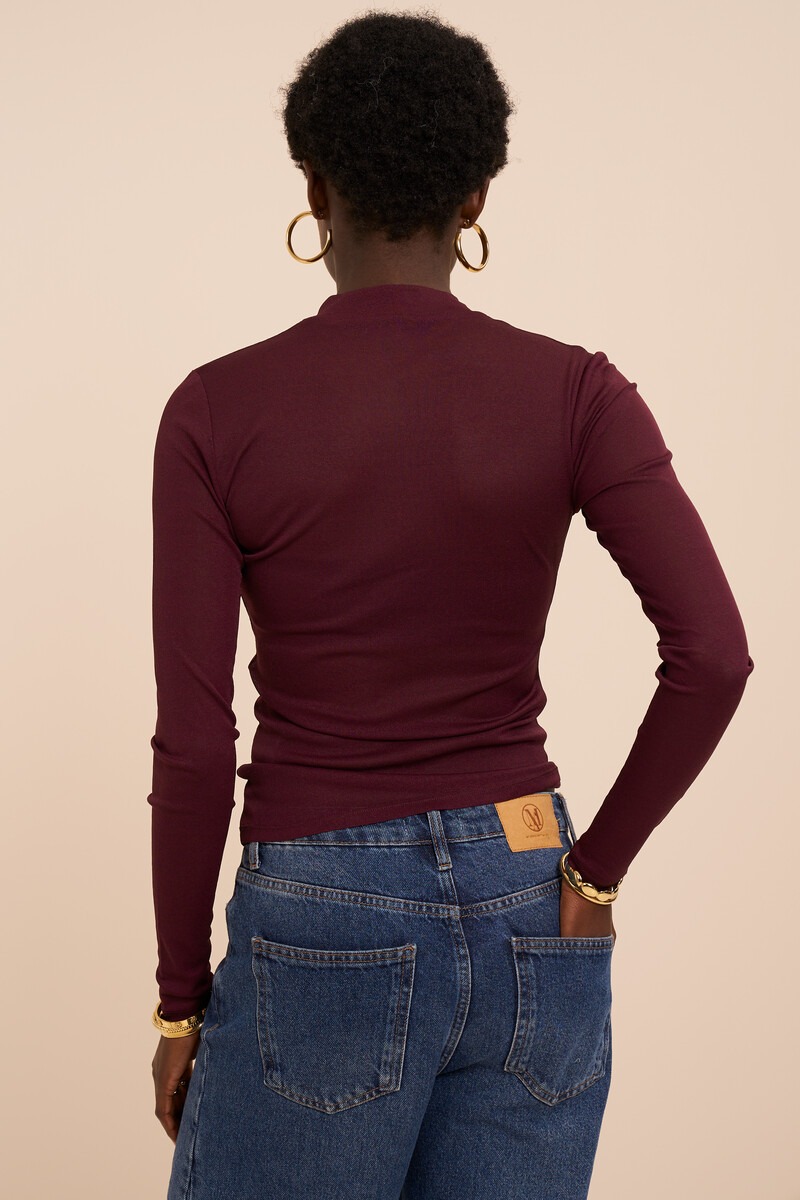 Purple mesh top with turtleneck | My Jewellery