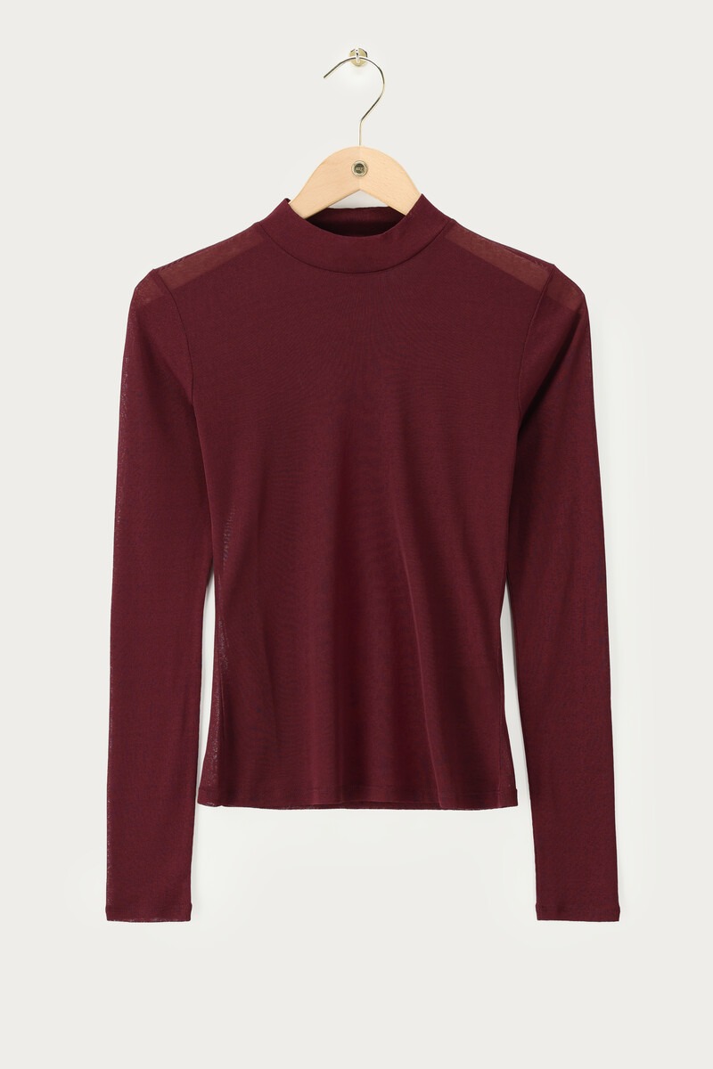 Purple mesh top with turtleneck | My Jewellery