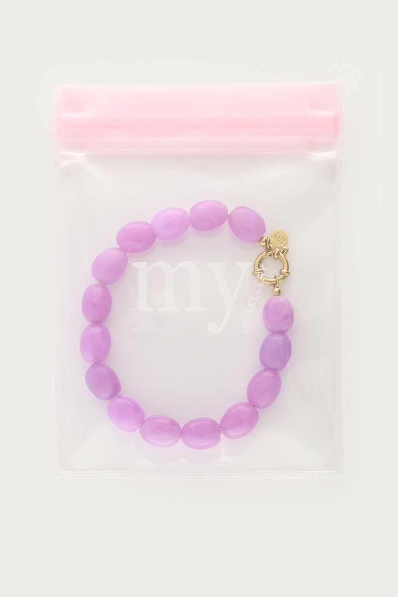 Purple minimalist beaded bracelet | My Jewellery