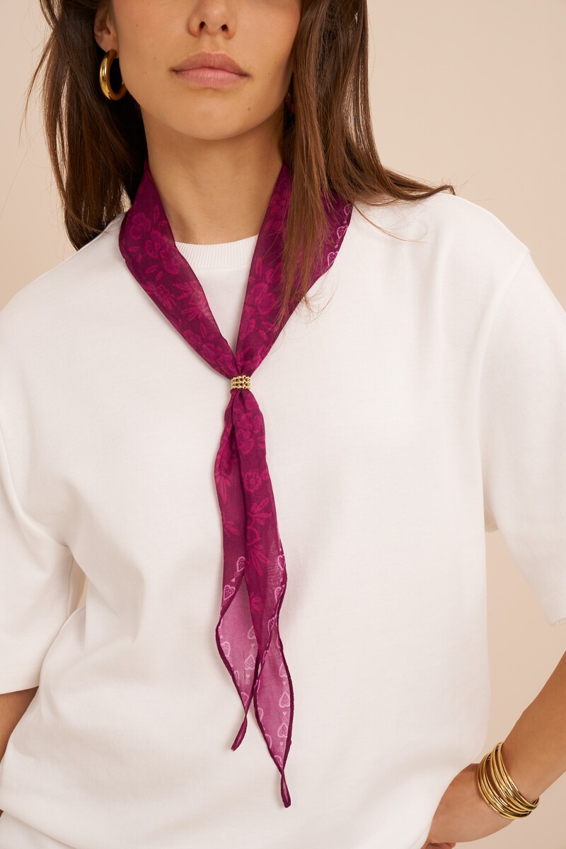 Purple scarf with paisley print | My Jewellery