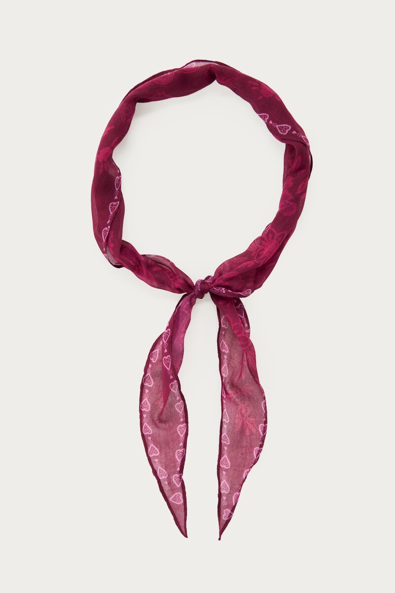 Purple scarf with paisley print | My Jewellery