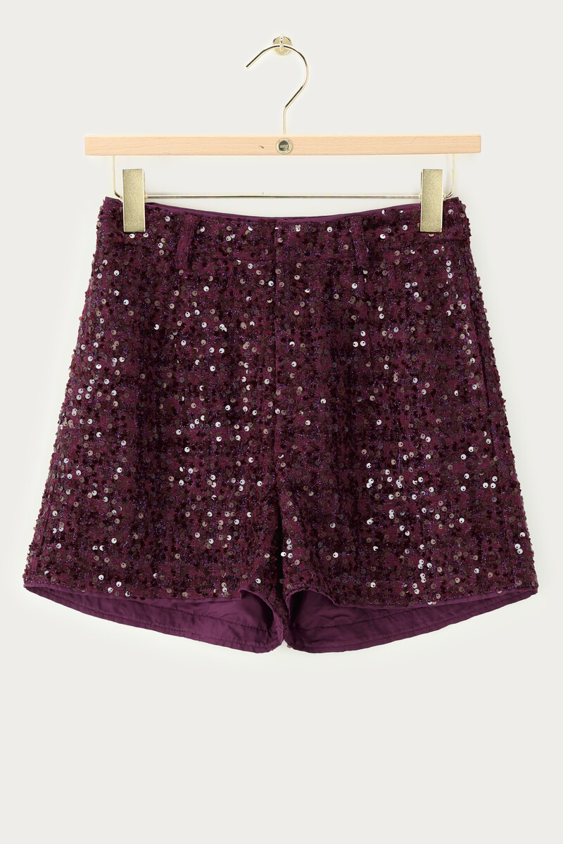 Purple shorts with sequins | My Jewellery