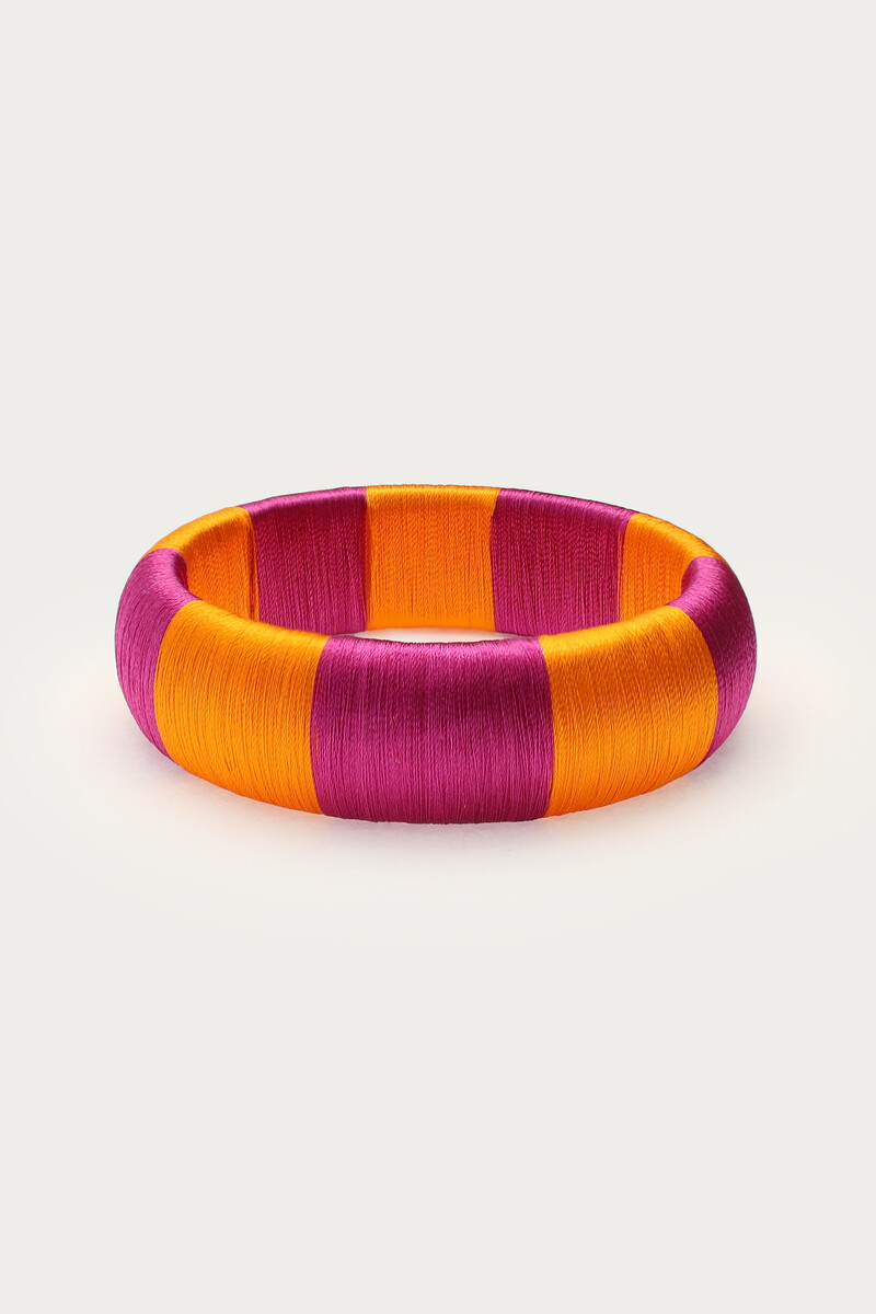 Purple striped yarn bangle | My Jewellery