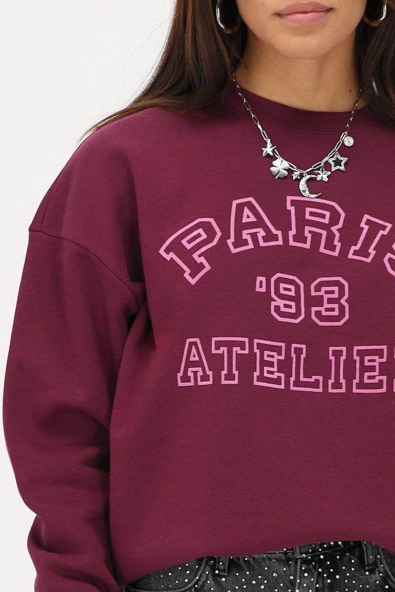 Purple sweatshirt "Paris 93 atelier" | My Jewellery