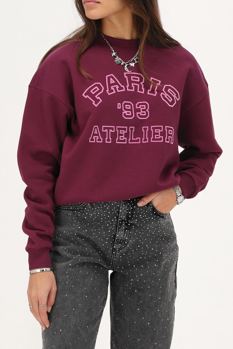 Purple sweatshirt "Paris 93 atelier" | My Jewellery