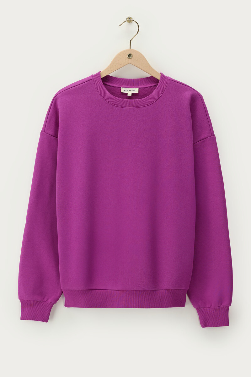 Purple sweater with coloured beaded fringes | My Jewellery