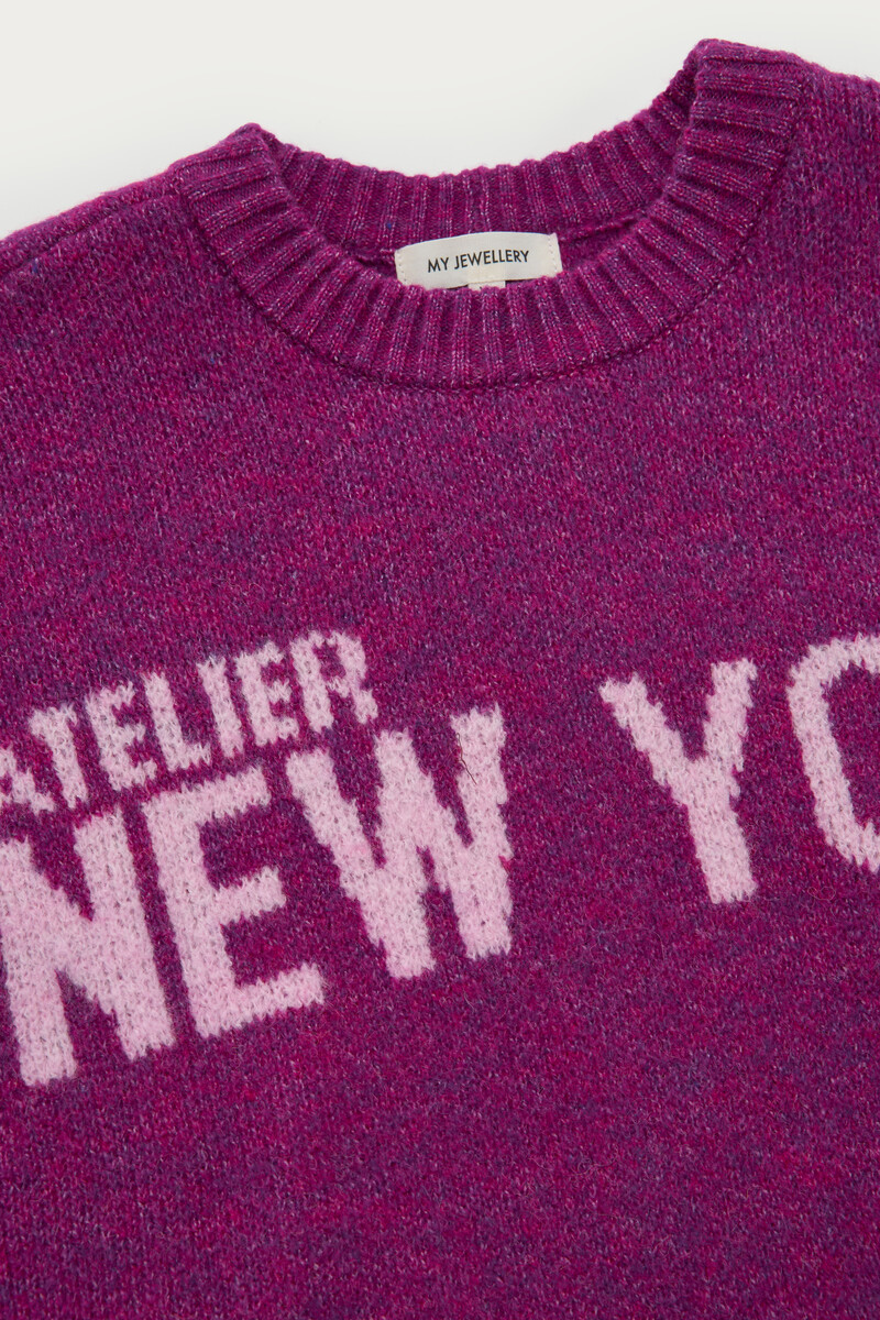 Purple sweater "Atelier NYC" | My Jewellery