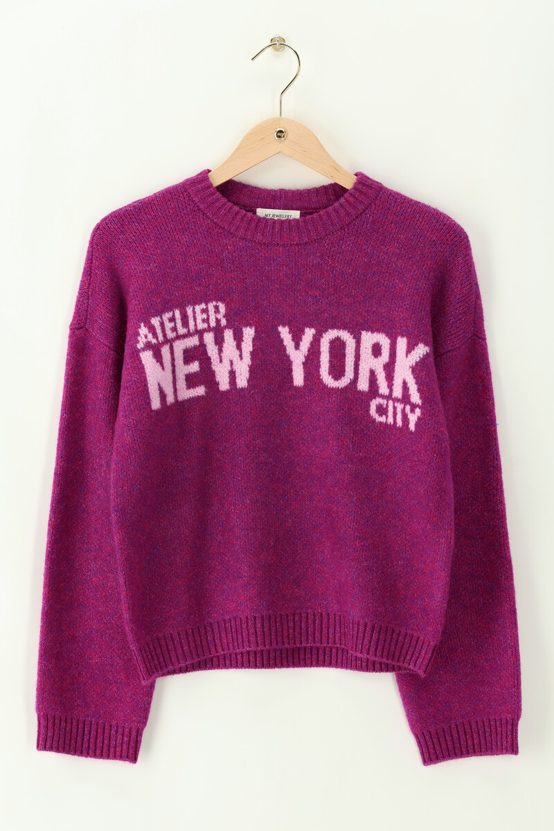 Purple sweater "Atelier NYC" | My Jewellery