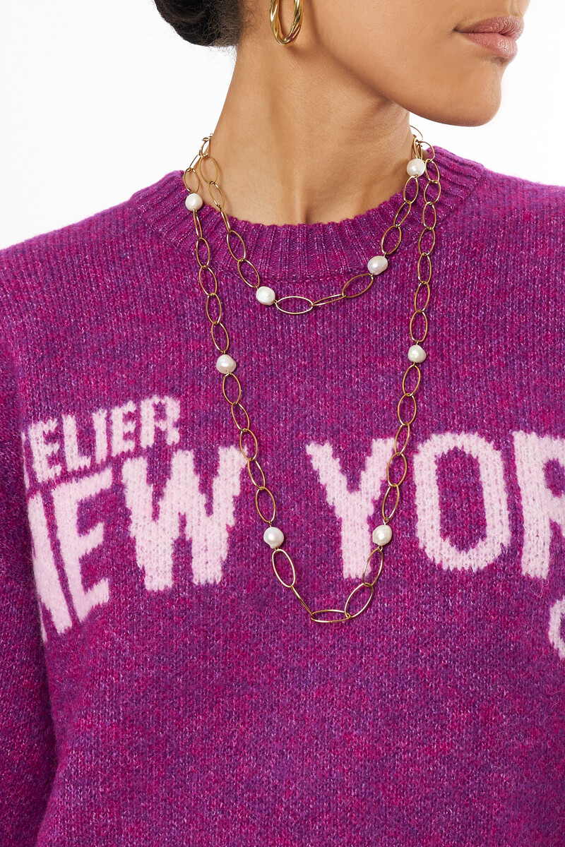 Purple sweater "Atelier NYC" | My Jewellery