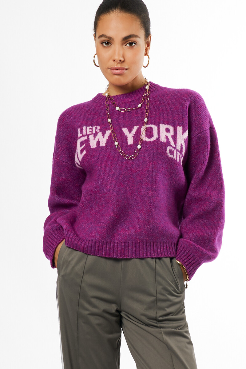 Purple sweater "Atelier NYC" | My Jewellery