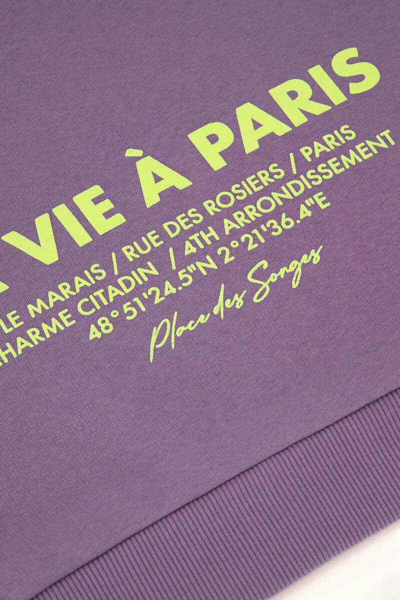 Purple sweater "La vie a Paris" | My Jewellery