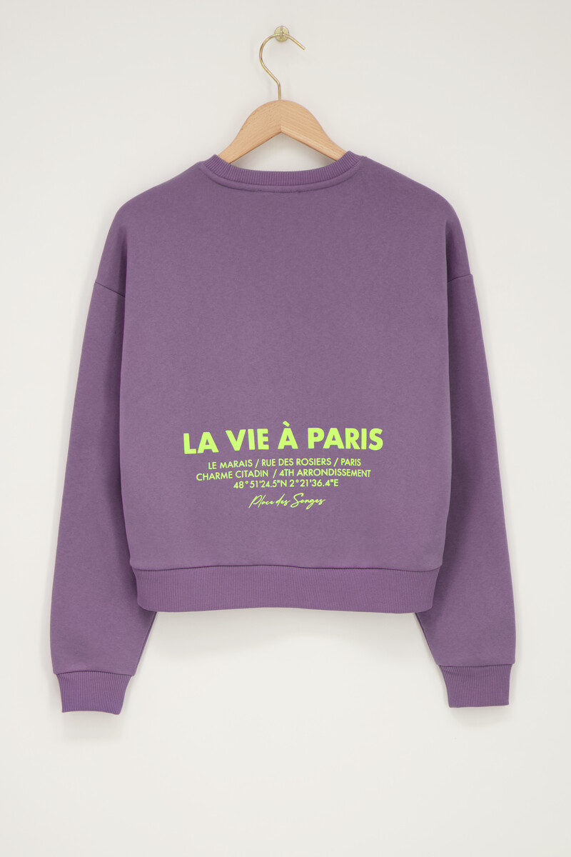 Purple sweater "La vie a Paris" | My Jewellery