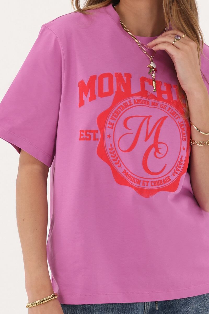 Purple T-shirt 'Mon chéri' | My Jewellery