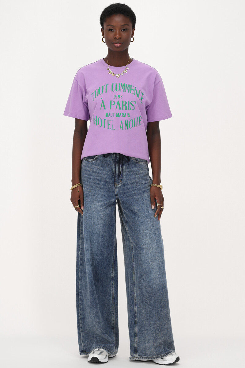 Lilac T-shirt "Hotel Amour" | My Jewellery