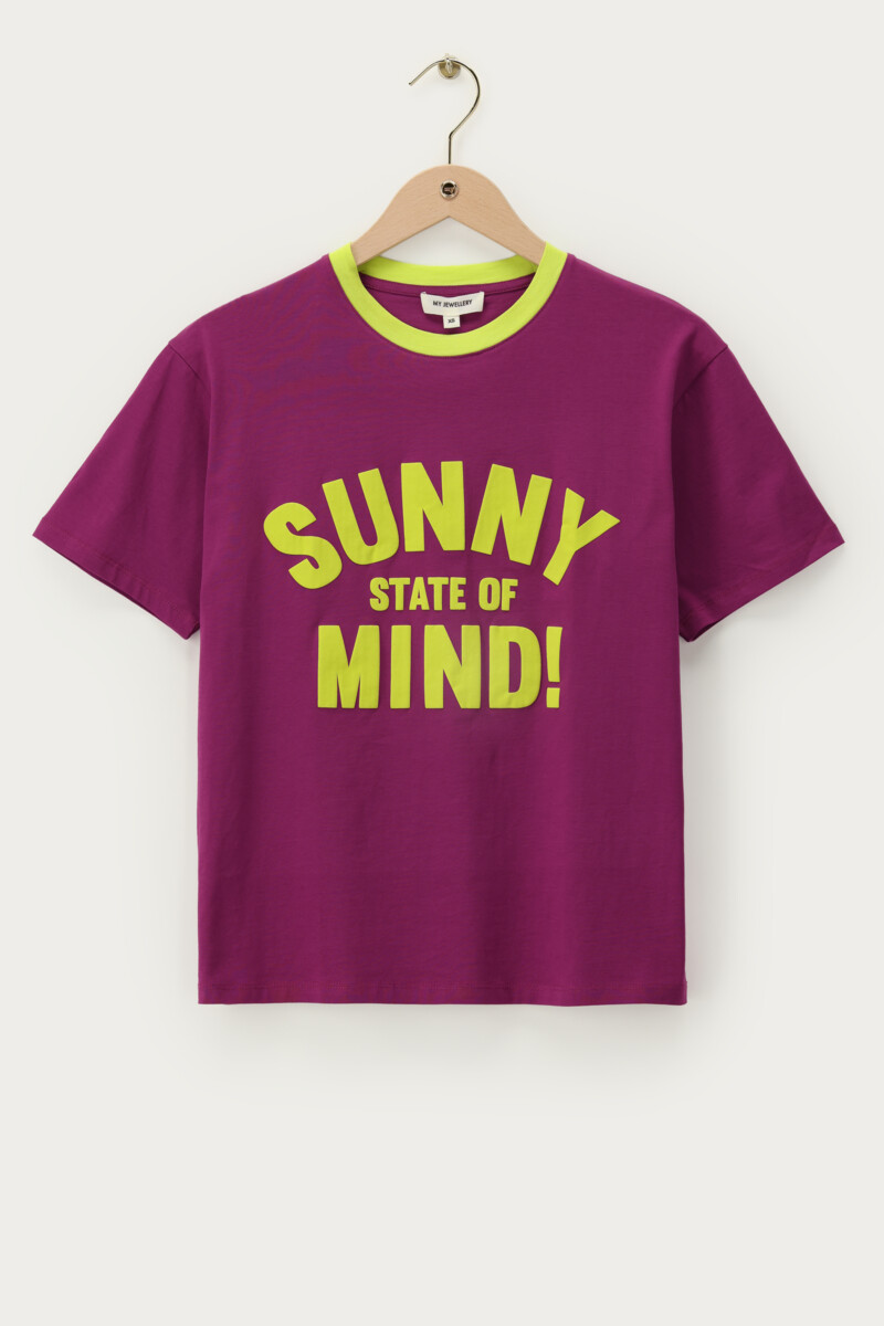 Lila T-Shirt"Sunny State Of Mind"| My Jewellery