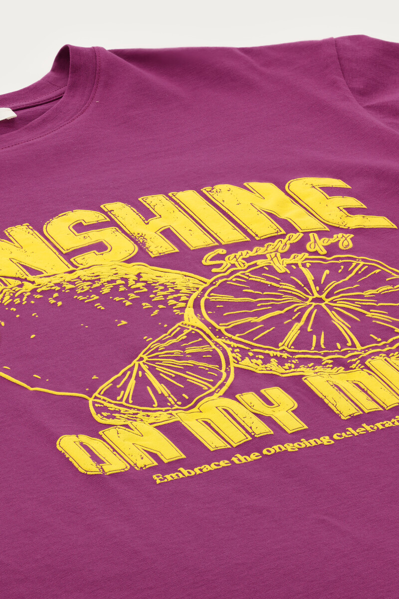 Purple T-shirt "Sunshine on my mind" | My Jewellery
