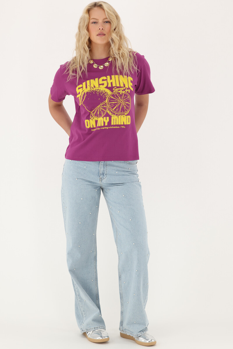 Purple T-shirt "Sunshine on my mind" | My Jewellery